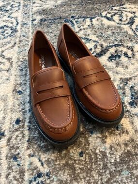 Chestnut Tan Penny Loafers